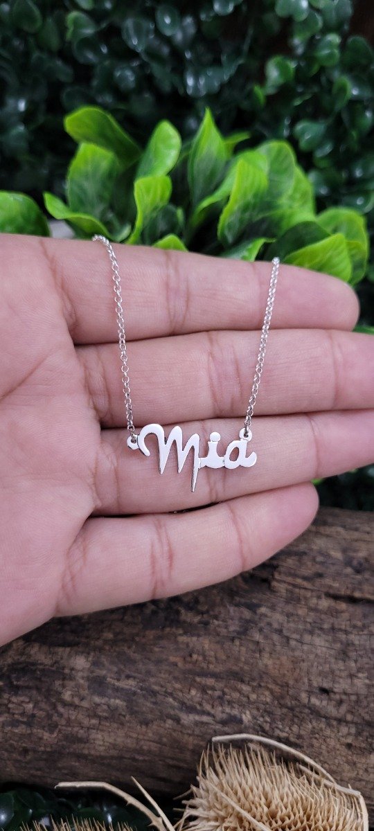 Producto - Nombre Calado en Cadena de plata (PER002)