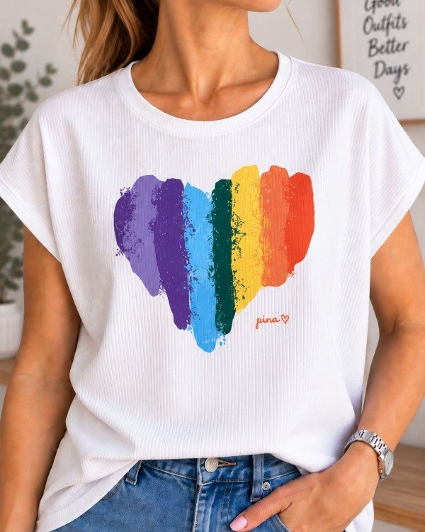 Producto - Remera Corazón multicolor
