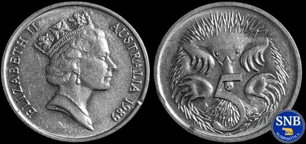 Producto - Australia - 5 Centavos (1989) KM #80