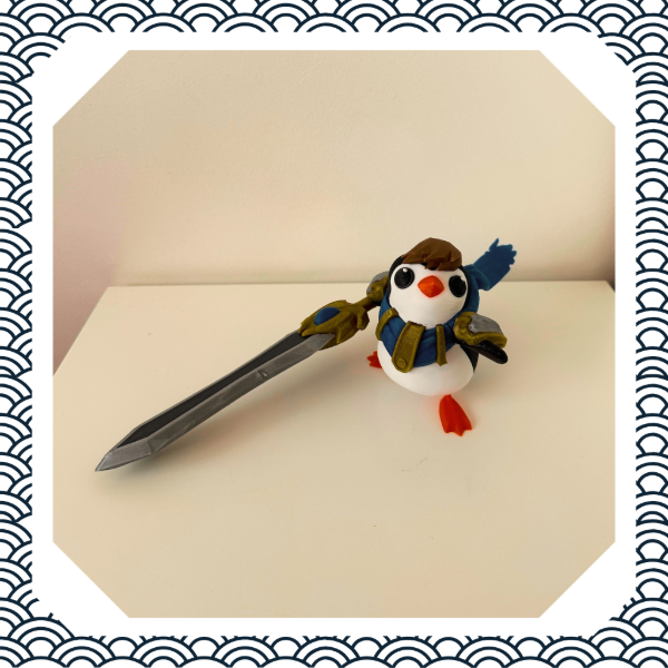 Producto - Figura Garen Pengu League of Legends Full Color - Coleccionable LoL
