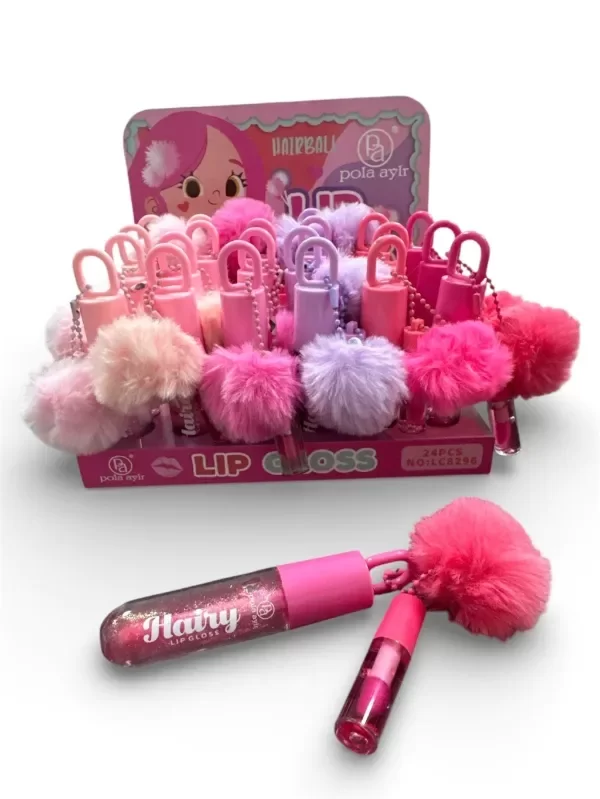Producto - POLA AYLR LIP GLOSS LLAVERO POMPÓN