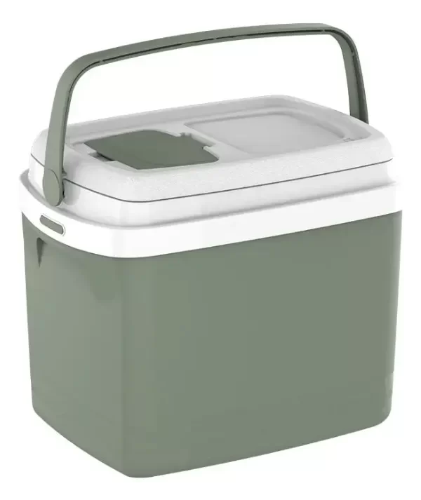 Producto - Conservadora Soprano 32L con acceso superior Verde Cemento