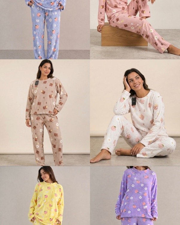 Producto - Pijama peluche dos piezas- 6 estampas