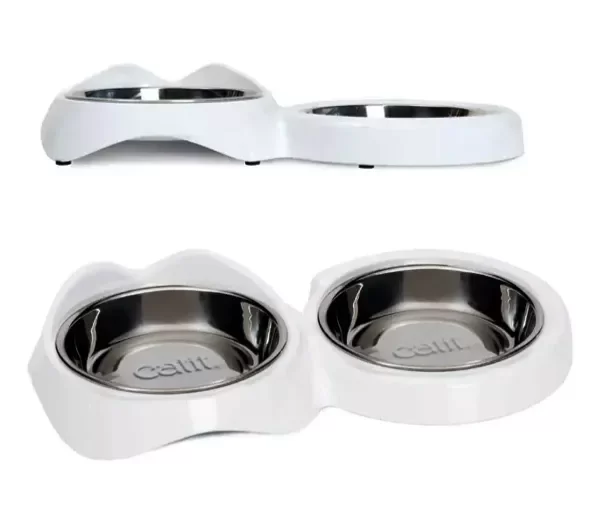 Producto - Catit Pixi Doble Bowl Blanco