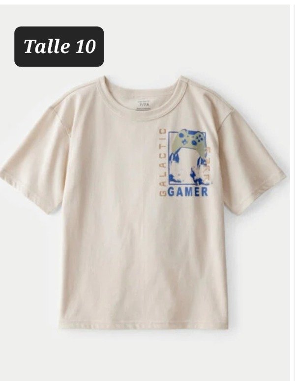 Remera manga corta carters talle 10 game