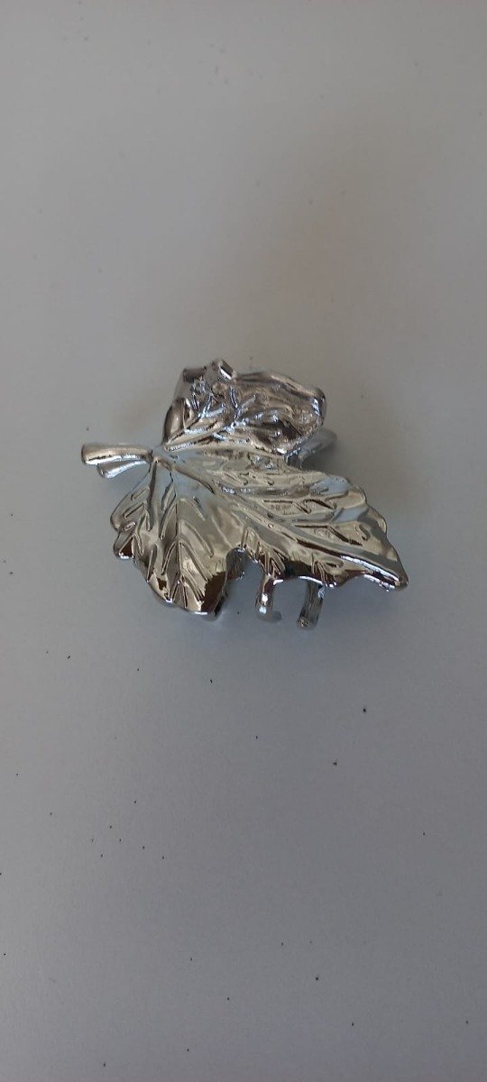 Producto - Broche hojitas plateado