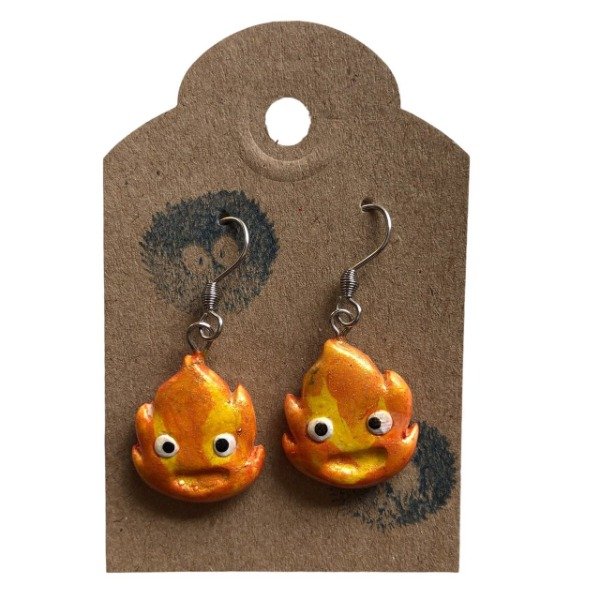 Producto - Aros Calcifer de Arcilla Polimerica Acero Quirurgico Ghibli
