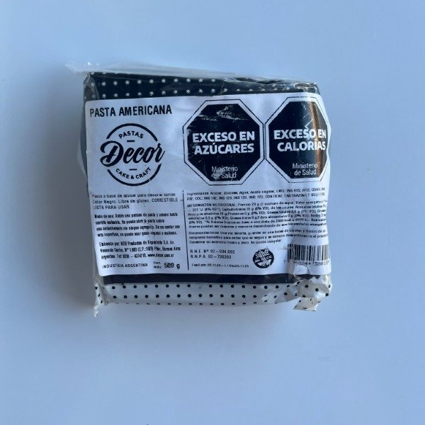 Producto - Pasta americana negra decor x500gr