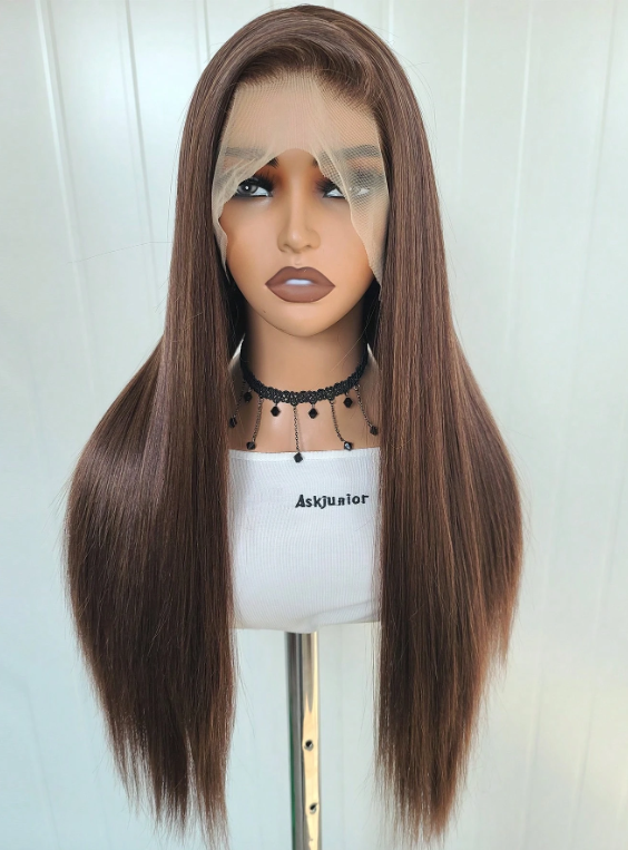 Producto - Peluca Marron Mix con Lacefront (Soft Kanekalon)