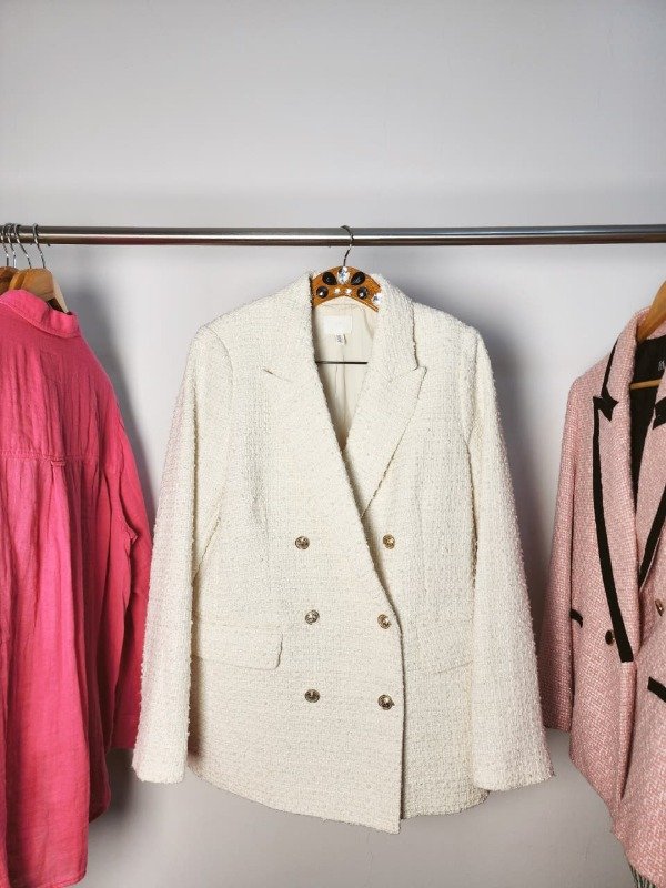 Producto - Blazer Tweed blanco HyM