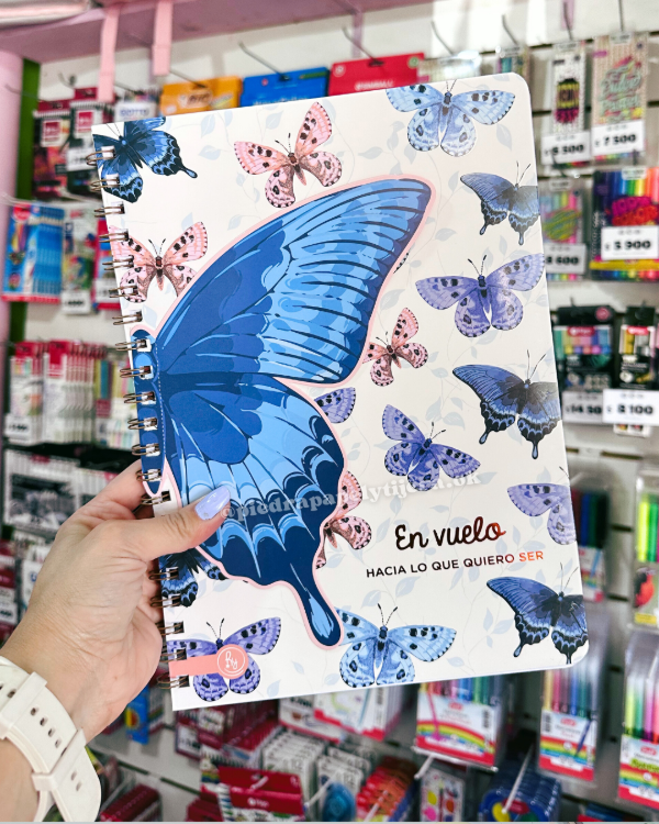 Producto - Cuaderno semirigido con solapa mariposa en vuelo