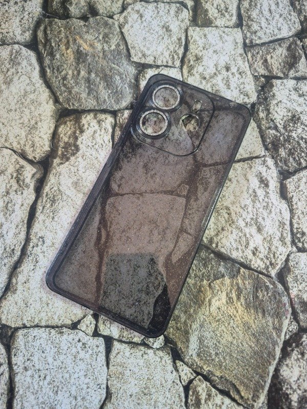 Producto - Funda tpu brillitos con protector de cámara Xiaomi Note 14 4G negra