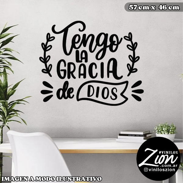 Producto - Vinilos Decorativos Religioso Tengo la Gracias de Dios