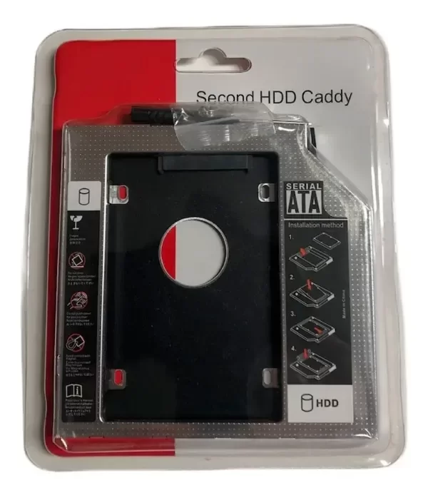 Producto - Caddy Segundo Disco Notebook Hdd Sata O Ssd 9,5 Mm Universal