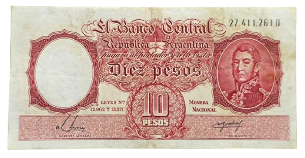 Producto - 10 Pesos Moneda Nacional (Musis - Revestido) Bott.1950 VF