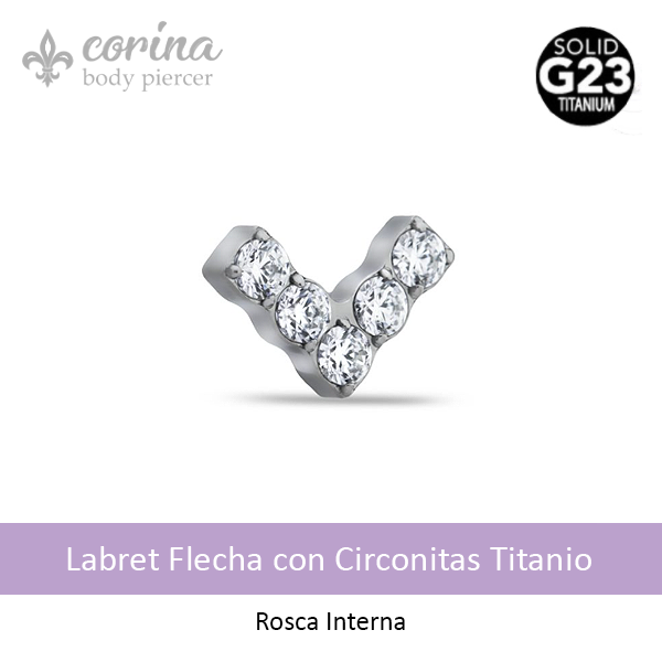 Producto - Labret Flecha con Circonitas Titanio