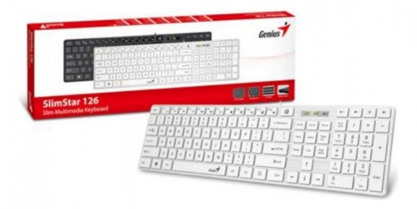 Producto - Teclado Genius Slimstar 126 White Usb