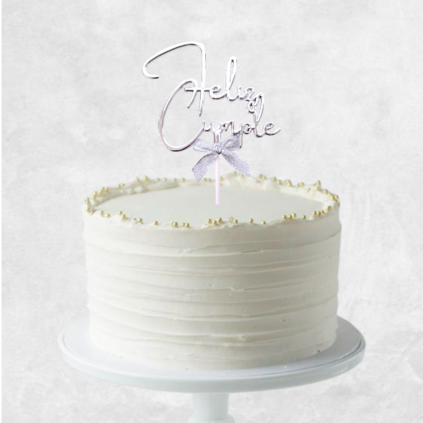 Producto - CaKe Topper "Feliz Cumple" ECO Plata