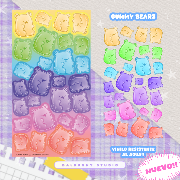 Producto - Gummy bears - Planchita de vinilo