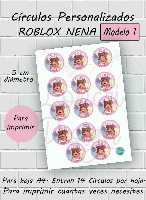 Producto - Círculos Roblox Nena Personalizados