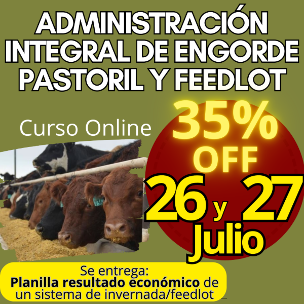 Producto - Curso Online: Administración Integral de Engorde Pastoril y Feedlot