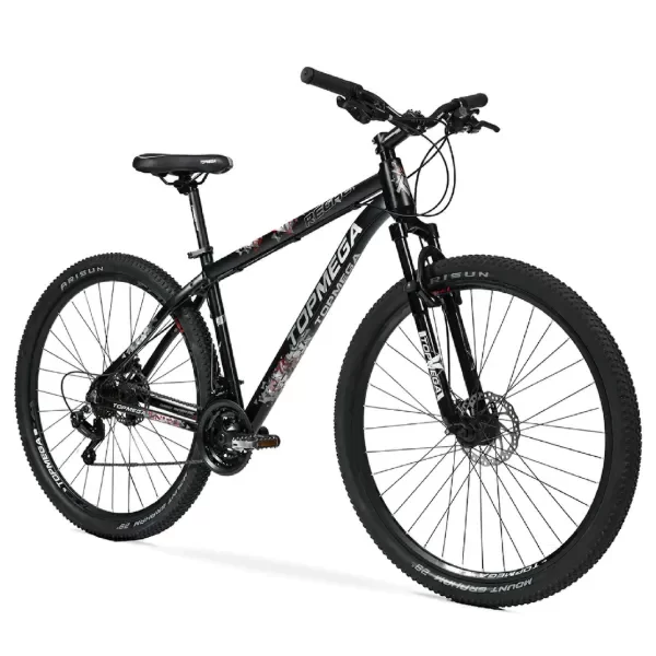 Producto - BICICLETA TOPMEGA REGAL R29 MTB 21V - NEG/BL/GRIS TALLE M