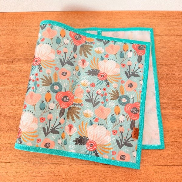Producto - FUNDA para CARPETA Nro 3 Diseño Floral Verde