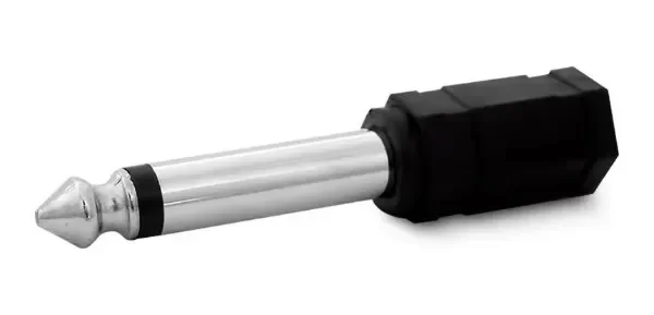 Producto - Ficha Adaptador Jack 3.5 Mono - Plug 6.5 Mono Plastico