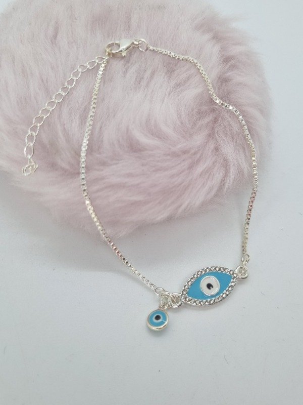 Producto - Pulsera acero blanco APUDI349P 18cm