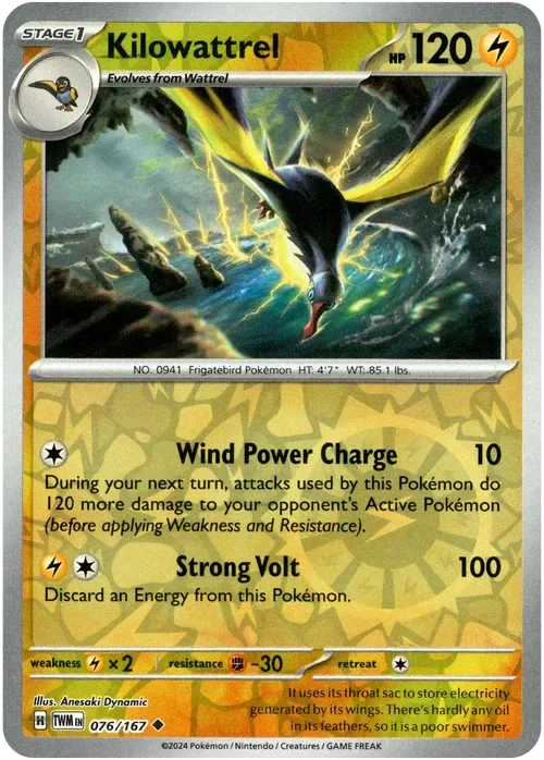 Producto - Kilowattrel - 076/167 - Twilight Masquerade - Reverse Holo