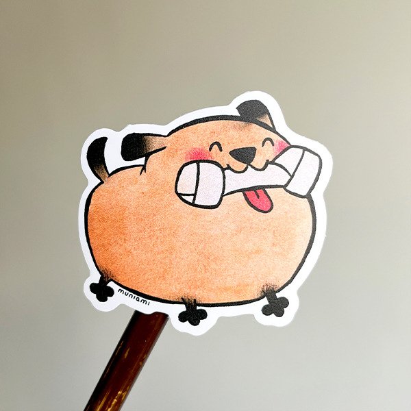 Producto - Sticker vinilo - Perritos - Hueso