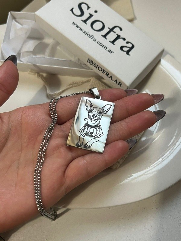 Producto - Collar Rectangulo Personalizado 4cm