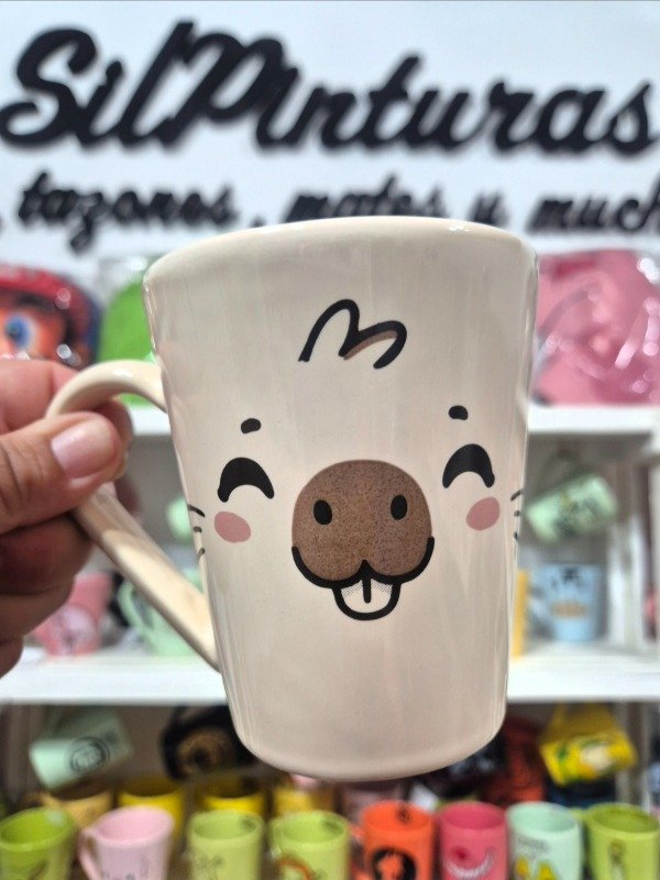 Producto - Taza cónica color Capibara cara