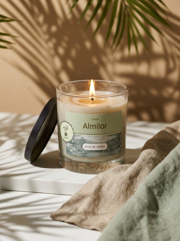 Producto - Vela Aromática Premium - Línea Ecos de Tierra (180 gs)