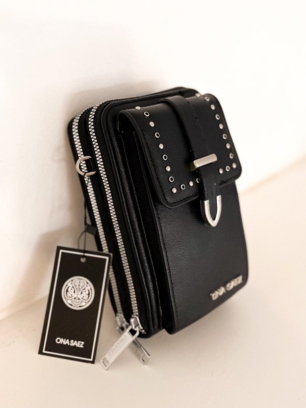 Producto - Portacelular Triple Compartimento Negro Ona Saez