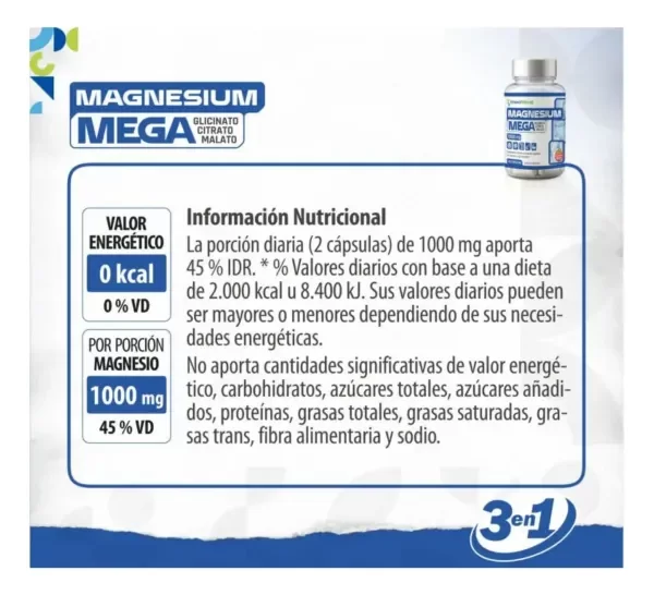 Producto - MEGAMAGNESIUM -  Glicinato Citrato Malato 60caps INNOVANATURALS - 2