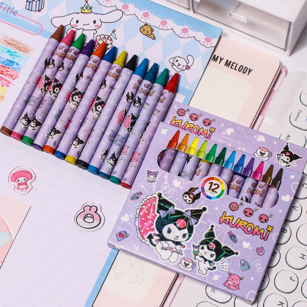 Producto - Crayones x12 Colores Kuromi y Melody
