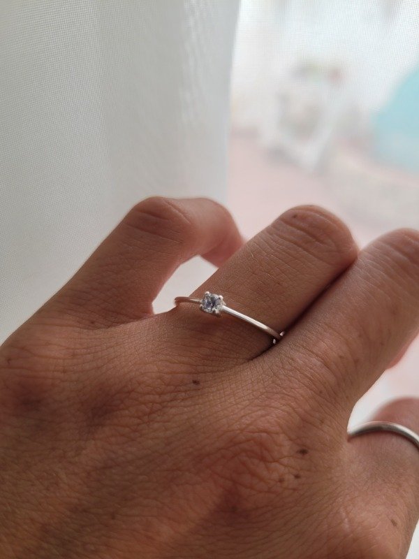 Producto - Anillo promesa mini cúbic blanco Plata 925