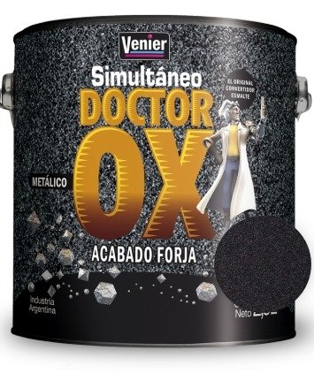 Producto - DR OX Simultaneo esmalte convertidor metálico Negro x 2.5 litro venier