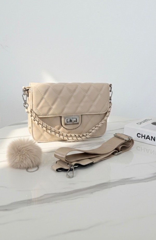 Producto - Cartera Nápoles -  Estilo Chanel -  Beige