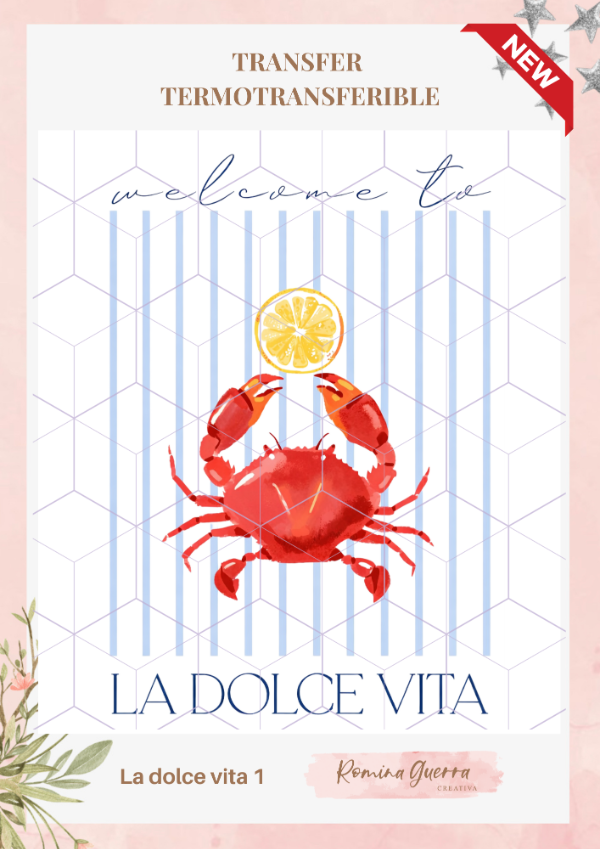 Producto - Transfer termotransferible - La dolce vita 1