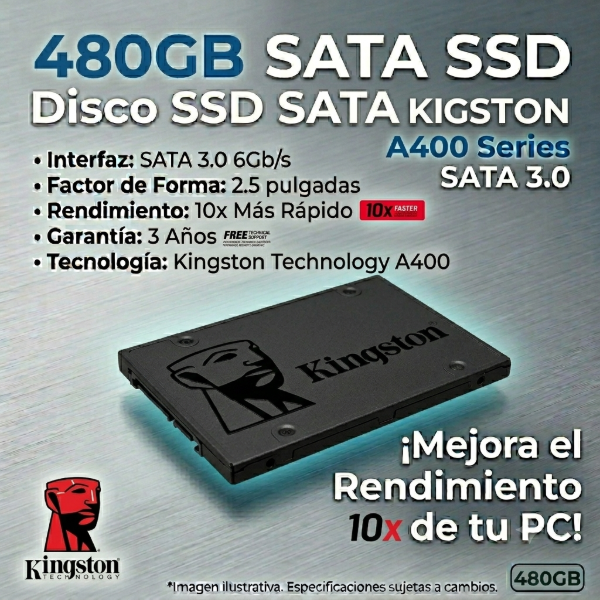 Producto - Disco SSD KINGSTON A400 480 GB SATA
