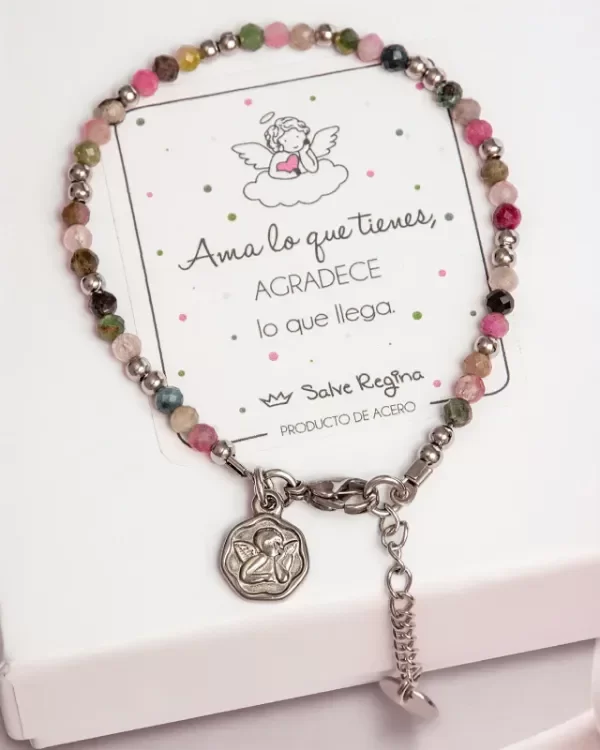 Producto - PULSERA ACERO Y TURMALINAS HELENA