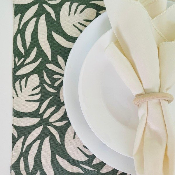 Producto - Individuales Reversibles Verde Amazonas Gabardina Set x2 30x40