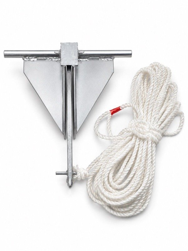 Producto - ANCLA 2.5 Kgs CON 25 Mts DE CABO RETORCIDO DEL 8