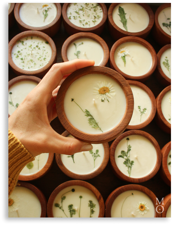 Producto - Velas Botánicas - Cuencos de madera