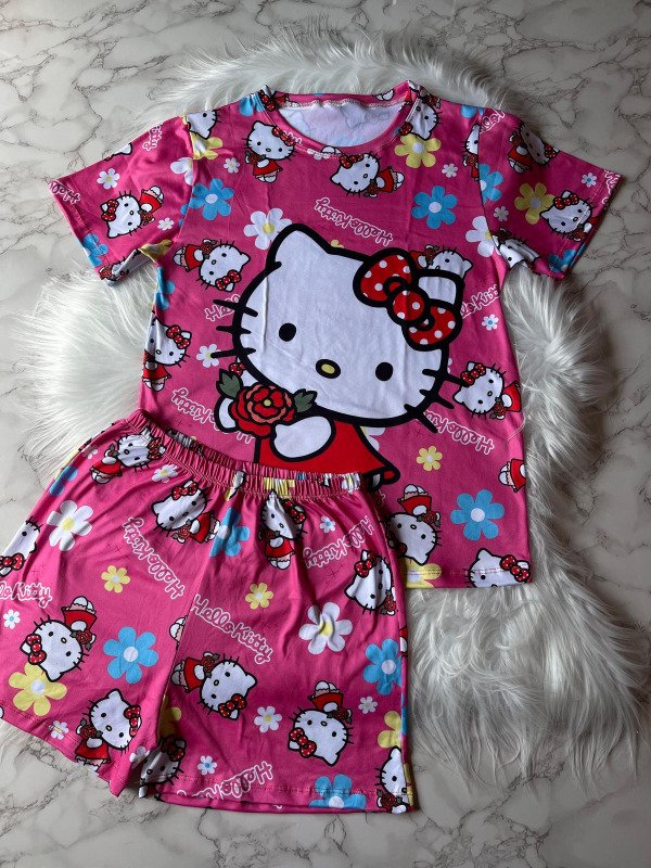 Producto - Pijama animado corto de modal soft FULL PRINT - Kitty