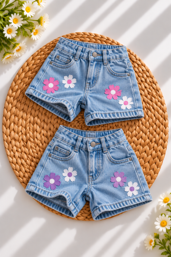 Producto - SHORT FLORES CELESTE