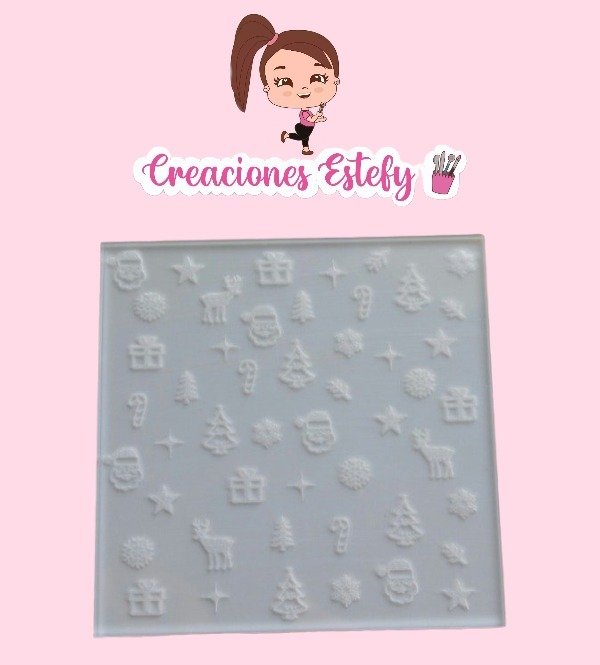 Producto - Placa Texturadora Acrílica Navideña (mod3)