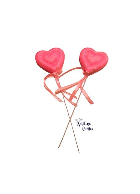 Producto - Topper Corazón Rosa por 2 unidades